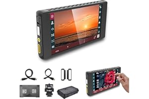 EACHSHOT Portkeys Pt6 Dci-P3 IPS Touchscreen 5.2'' On-Camera Field Monitor with 1080P 60 Hdmi Output, 4K Hdmi 30P Input, 3D Lut out, Peaking Frame, Image Crop, Stretch Effect(Vertical), Peaking Frame