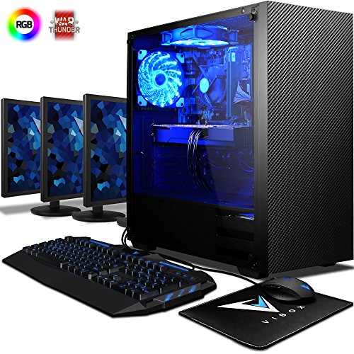 VIBOX Kaleidos GSR760-105 Gaming PC Ordenador de sobremesa con Cup n de Juego 3X Triple 22 HD Monitor 4 1GHz Ryzen 8-Core GeForce GTX 1060 32GB DDR4 RAM 240GB SSD 2TB HDD Sin OS VIBOX Kaleidos GSR760-105 Gaming PC Ordenador de sobremesa con Cup n de Juego 3X Triple 22 HD Monitor 4 1GHz Ryzen 8-Core GeForce GTX 1060 32GB DDR4 RAM 240GB SSD 2TB HDD Sin OS