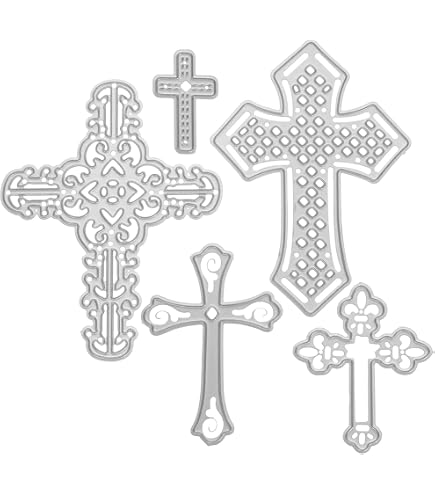 YKW Metall-Stanzschablonen-Set Mit Osterkreuz – Bastelset Für Karten, Scrapbooking & Religiöse Projekte