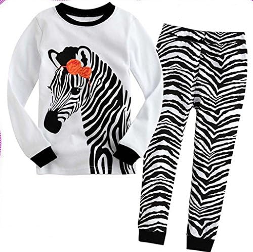 Cotton cartoon baby clothing pajamas kids boys girls pajamas children 2 piece sleepwear zebra Shirt+Pants pajamas for boy