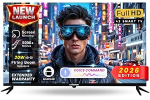 Uniboom Optima 108 CM (43 inch) HD Smart LED Android TV 2026 43S-ULT-AED