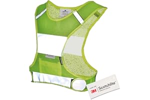 Salzmann 3M Gilet réfléchissant et Respirant - Gilet de Sport Haute visibilité - Fabriqué avec 3M Scotchlite