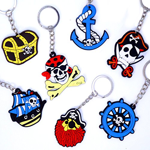 German Trendseller® – 6 x Piraten – Party – Anhänger ┃ Kindergeburtstag ┃ Mitgebsel ┃ Piraten Party ┃ 6 Stück - 4