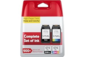 INKYEAH 575 576 Ink Cartridges XL Replacement for Original Canon 575 576 Ink Cartridges, Printer Ink 575 576 XL for Canon Pixma TS3750i Ink - TR4755i TS3550i TS3551i TS3751i TR4750i TR4751i TR4756i