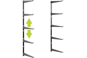 DELTA CYCLE & HOME Delta Heavy-Duty Storage Rack - Wall-Mounted Lumber Rack for Garage, Shed, Basement - Adjustable Arms for Tools, Gear, Equipment - Strong Durable, 800lb Capacity - Easy to Install, Hardware Included