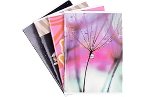 gimboo Cuaderno escolar/formato A5 60/60 hojas rayadas/mixtas, paquete de 4 unidades/paquete, diseños surtidos/para niños para escolarización para estudiantes de primaria/con margen/tarjetas blancas