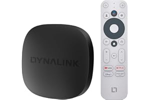 Kinhank Google TV Box 4K UHD Smart TV Box obsługuje Google TV i Netflix 4K, Asystenta Google, Dolby Audio, Chrmecast, Android TV 12.0 OS, dwupasmowe WiFi, BT 5.0, dekodowanie AV1, 2GB 16GB, HDR 10+