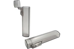 TUYOBG 2PCS Transparent Toothpick Case for Cocktail Sticks, Portable Toothpick Holder with Lid, Compact Storage for Travel, Picnic, and Everyday Carry, Great for Organizing and Easy Access