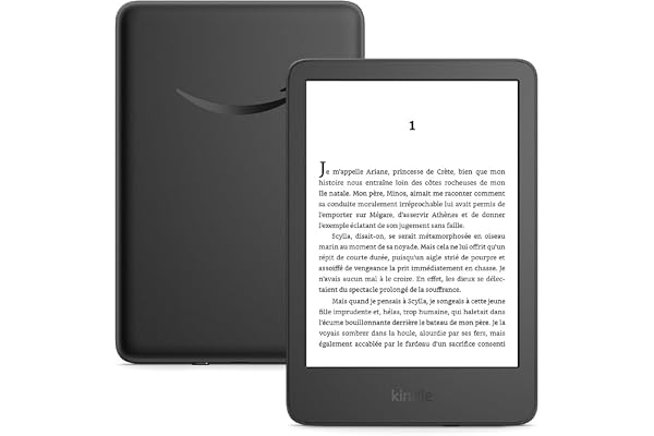 Amazon Kindle (Nouvelle génération) - Le plus léger et compact, avec écran antireflets, changements de page plus rapides et éclairage avant réglable - 16 Go - Sans publicités - Noir