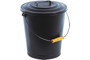 Seau à cendre en métal avec couvercle WERKA PRO