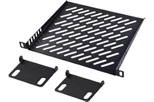 GeeekPi 0.5U Server Rack Shelf, 10-inch 200mm Depth Universal Rack Mount Shelf, Vented Cantilever Tray for 10 inch Server & Network Cabinets and DeskPi RackMate T1/T0