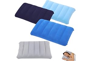 BAIEYE oduszka kempingowa 4 sztuki,miękka i przytulna nadmuchiwana poduszka,ergonomiczna nadmuchiwana poduszka podróżna,idealna do biura,na kemping,na plażę