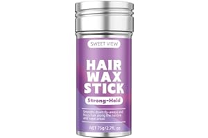 SWEET VIEW Cera para el cabello en barra, bálsamo de fijación flexible para alisar cabellos rebeldes, encrespados, coletas, moños, accesorios de peinado para mujeres, niñas y niños