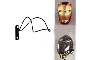 AUXPhome Professional Design - Wall Mounted Helmet Rack Storage Display Rack Hanger Motorcycle Helmet Holder Hook for Iron Man/Scout Trooper/Hockey/Equestrian/Baseball Helmet（No Helmet）