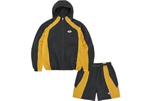 YiJee Corteiz Ensemble de Jogging Homme, 2 Pièces Corteiz Cargo Tracksuit, Légère Ensemble de Survêtement Unisexe, Sweat à Capuche et Pantalon de Sport, Y2K Style Streetwear Hip Hop Casual