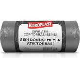 Koroplast Geri D&ouml;n&uuml;şemeyen Atıklar &Ccedil;&ouml;p Torbası 10'lu 80&times;110 cm, Yırtılmaz & Sızdırmaz, &Ccedil;ift Katlı, Geri D&ouml;n&uuml;şt&uuml;r&uuml;lebilir &Ccedil;&ouml;p 