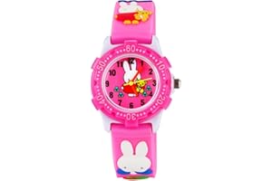 MIFXIN Orologi svizzeri del quarzo del fumetto di 3D con l'insegnante di tempo della fascia del silicone per ragazzine ragazzo bambini dei bambini Regalo - Coniglio rosa …
