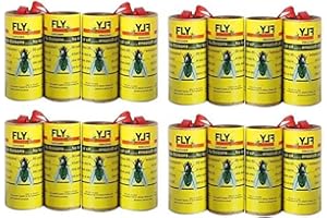 FIRST CHOICE KAYA Pesticide Free Fly Paper Strips Flies Trap Indoor Outdoor Use Sticky Fly Catcher for Insects Moths Mosquitoes Sold by KAYA LTD (8)