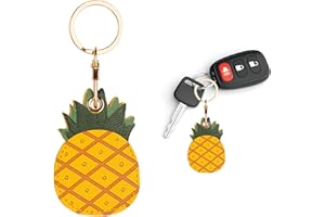 Tolmaiertu Leather Case Holder for Apple Airtag, Protective Air Tag Cover with Keyring Ring, Scratch-Resistant Airtags Case for Key Fob