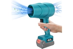 PANTHEM Akumulatorowa dmuchawa do liści kompatybilna z Makita 18 V, dmuchawa powietrza, bezszczotkowa dmuchawa akumulatorowa, do czyszczenia na zewnątrz, brzeszczot do pielęgnacji trawnika, prędkość powietrza