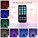 NIUBIER Discokugel Partylicht Discolicht led Disco Lichteffekte mit Fernbedienung-7 Farbe RGB Dj Licht Beleuchtung mit 3W, Musik-Modus und Auto-Modus DJ Party Licht Discokugel Bühnenbeleuchtung Led für Disco, Bar, Geburtstag party, Heimparty,Halloween, Hochzeit,Kinder Party, Tanzfläche und vieles mehr - 3