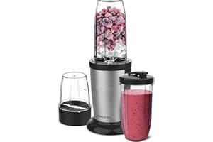 SOLAC Taurus - Batidora Shake & Go 800W | 2 Vasos Portátiles 500ml | Picador 150ml | Cuchillas Intercambiables | Pulse Technology | Apta para Lavavajillas | Base Antideslizante | Sistema de Seguridad