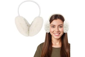 EMAGEREN Winter Ohrenschützer Weiß Ohrenwärmer Ohren Wärmeschutz Damen