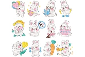 MLLTECH 5D Kit de Pintura Diamond Painting para Niños, Dibujos Animados Unicornios Animales pintura de diamantes Stickers Kit, Mosaicos Dibujo de Diamantes Pegatinas para Niños y Adultos Principiantes