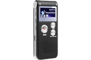 GOODEEN 16GB Digital Voice Recorder(Dictaphone), Audio Tape Recorder, Mini Voice Activated Recorder Spy Recording Devices with Double Sensitive Microphone & MP3 Playback, for Lecture Speech Interview Meeting