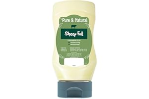 Pure & Natural Liquid Sheep Fat for Dogs & Cats, 300ml - Dog Food Topper & Supplement, Weight Gainer for Dogs, promotes Dog Gut Health and Itchy Skin Relief, Cat Health