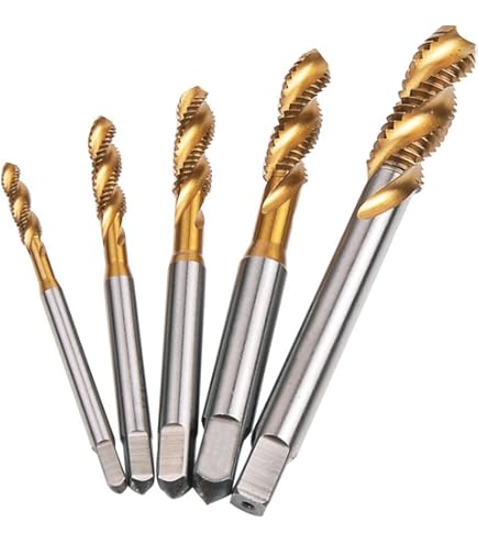 TOP-VIGOR 2pcs M3 X 0.5 Mm Spiral Flute Tap With H2 Tolerance, High Speed Steel