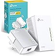 TP-Link AV600 Powerline Adapter Wi-Fi Kit, Wi-Fi Booster/Hotspot/ Extender, Wi-Fi Speed up to 300Mbps, 2+1 Ports| N300 Mbps+A