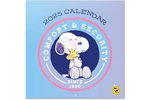 GRUPO ERIK Calendario 2025 pared Snoopy - Calendario pared, Planificador mensual: Con espacio para anotar e Ilustraciones (30x30 cm)