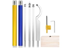 SEAAN Utensili per Tornitura in Legno, Strumenti di tornitura, 2* Manico in alluminio, Manico in acciaio inossidabile, Adatto per gli appassionati di lavorazione del legno