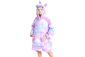 Piefry Einhorn Kapuzenpullover für Mädchen, Einhorn Kapuzensweatshirt, Übergroße Hoodie Decke für Kinder