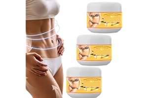 VINXAN Burn Up Crème détox au gingembre - Crème amincissante anti-cellulite au gingembre - Crème brûlant les graisses pour le ventre, la taille et les cuisses (3 pièces)