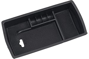 AUTOPHOTON KUST Upgrade Armrest Storage Box Center Console Organizer con tappetini antiscivolo per 3008 5008 2017-2021, nero