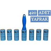 Family Co. Kedi K&ouml;pek Sa&ccedil; Kıl T&uuml;y Toplayıcı Rulo 1 Rulo 6 Yedek Her Biri 60 Yaprak Toplam 420 Yaprak