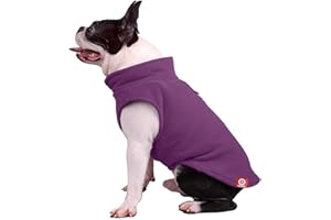 Ducomi PolarDog Gilet Cane in Morbido Caldo Pile - Felpa per Cani di Piccola e Media Taglia per Le Giornate Fredde d'inverno - Facile da Indossare - Gancio Incorporato per Guinzaglio (Purple, L)