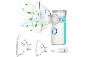 BIAOQINBO Nebulizador para Adultos,Nebulizador Portátil Silencioso para Adultos y Niños Bebe, Aerosol Ultrasónico con Boquilla,Inhalador Nebulizador Para Uso Doméstico y Viaje