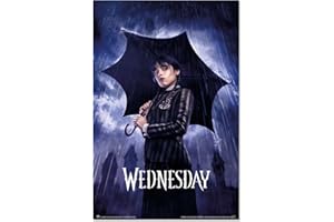 Grupo Erik - Poster Mercredi Addams Parapluie - Deco Maison, Decoration Murale, Affiche Décorative