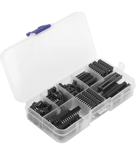 QUARKZMAN Kit 60 Adattatori Per Socket DIP IC 14 Pin – Passo 2.54 Mm Per Breadboard E PCB