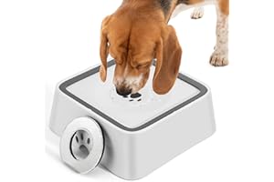 HAPPY HACHI Bebedero Perro Antigoteo con Filtro, 2L Cuenco Lenta para Mascotas, Cuenco de Agua Flotante para Gato Abs, Sin Derrames, A Prueba de Polvo (2L)