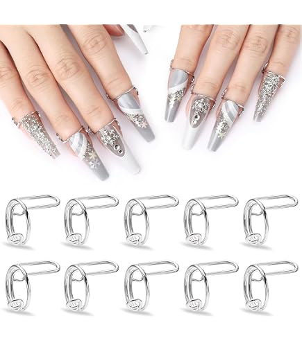 Lot 30 Bagues Griffes Rétro Pour Ongles - Accessoire Gothique Cosplay - Anneaux Phalange Ajustables - Pour Fêtes Et Nail Art - 11