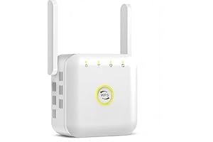 MELEDA WiFi Extender Booster,WiFi Repeater WiFi Booster, 2 Antennas WiFi Extender 5GHz & 2.4GHz Dual Band WiFi Repeater for Home, Ethernet Port Works with Any Wi-Fi Router, Easy setup,