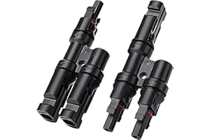 VTYTZZ Conector en Y solar, conector Mc4 Y, conector solar Mc4, conector Pv, conector solar fotovoltaico, conector de derivación, conector de cable de derivación, conector solar tipo T (1y2)