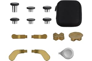 YUNMGALH For Elite series 2 Metal Thumbsticks, D-pads, Paddles Trigger Buttons Replacement with Tools for Xbox One Elite series 2 Controller (Model1797) (Gold)