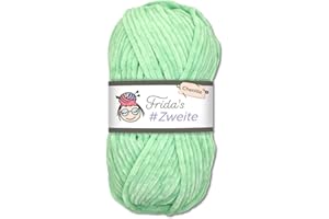 ‎FRIDA'S WOLLHAUS Frida's #Zweite Wolle 100g Chenille Wolle Amigurumi Stricken & Häkeln weich (07 - Mint)