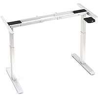 Hi5 10307 Elektrischer höhenverstellbarer Tischgestell Modell L mit Dualmotor-Hebesystem und Doppelbalkenstruktur Weiß…