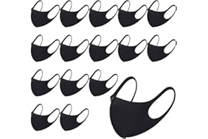 NUÜR Fabric Breathable Face Mask, with Ear Loops, Reusable, Soft, Washable, Durable for Everyday Public Use, Black